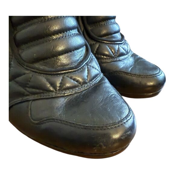 Y3 Adidas Yohji Yamamoto Womens Bootie Heels Sz UK 6.5 US 8.5 Black Quilted Boot - Picture 6 of 16